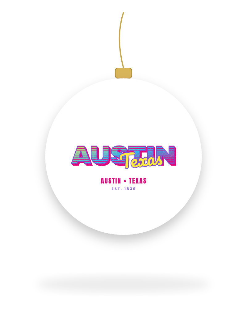 Austin Music TV Ceramic Ornament
