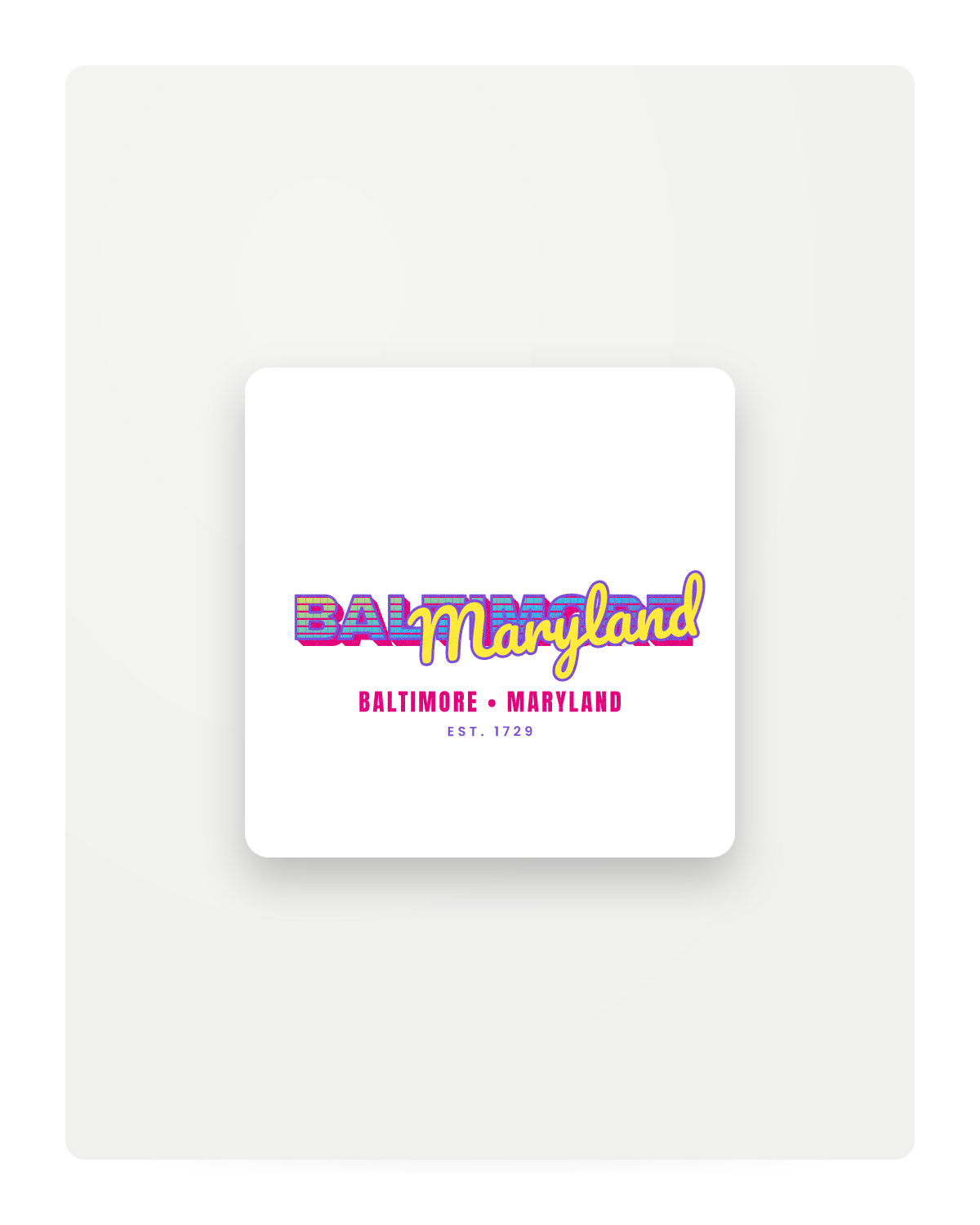 Baltimore Music TV Fridge Magnet in White