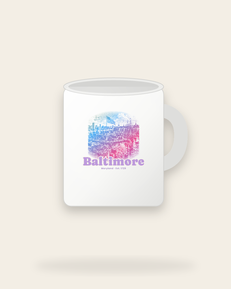 Baltimore Star Fort Harbor Ceramic Mug 11oz