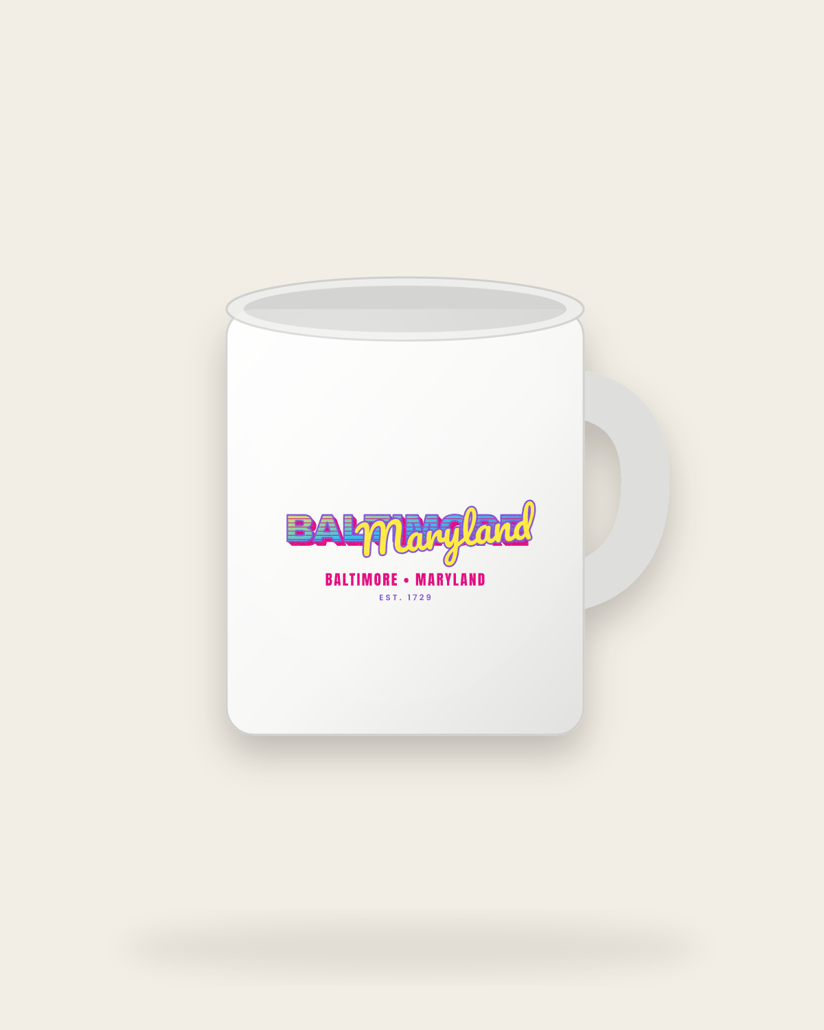 Baltimore Music TV Ceramic Mug 11oz in White