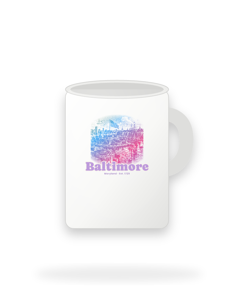 Baltimore Star Fort Harbor Ceramic Mug 15oz