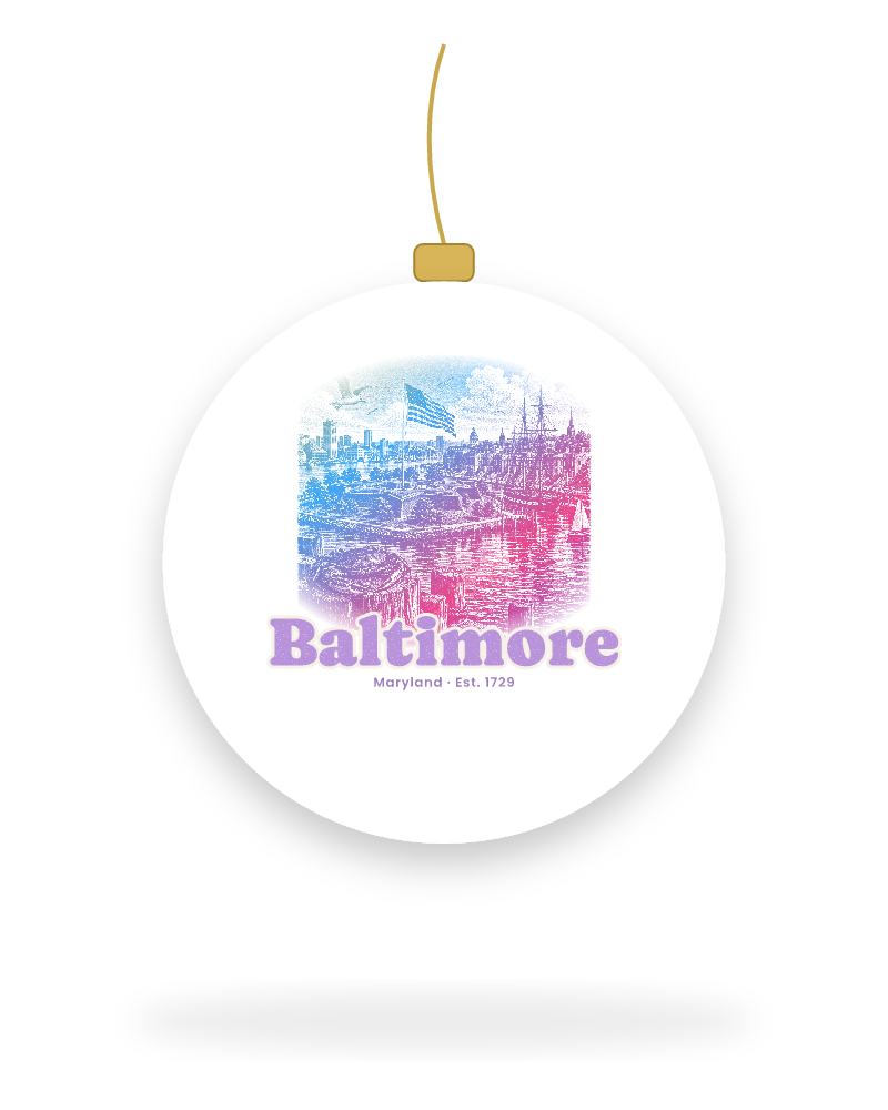 Baltimore Star Fort Harbor Ceramic Ornament