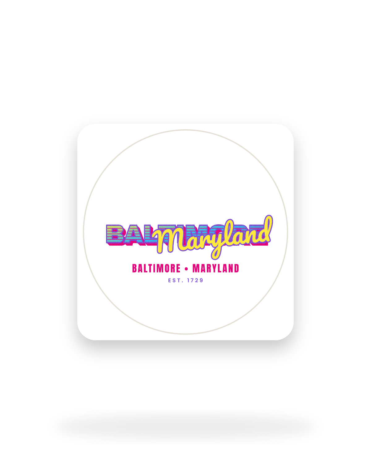 Baltimore Music TV Kiss-Cut Sticker in White