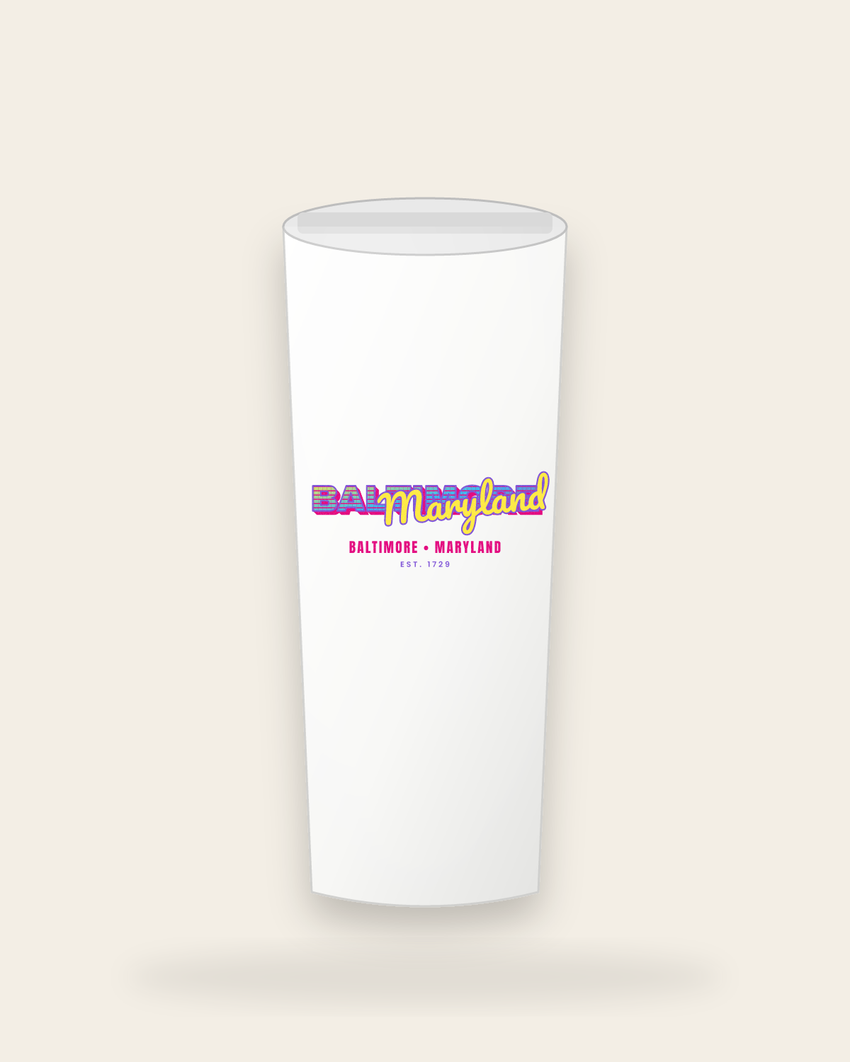 Baltimore Music TV Insulated Tumbler 20oz in White