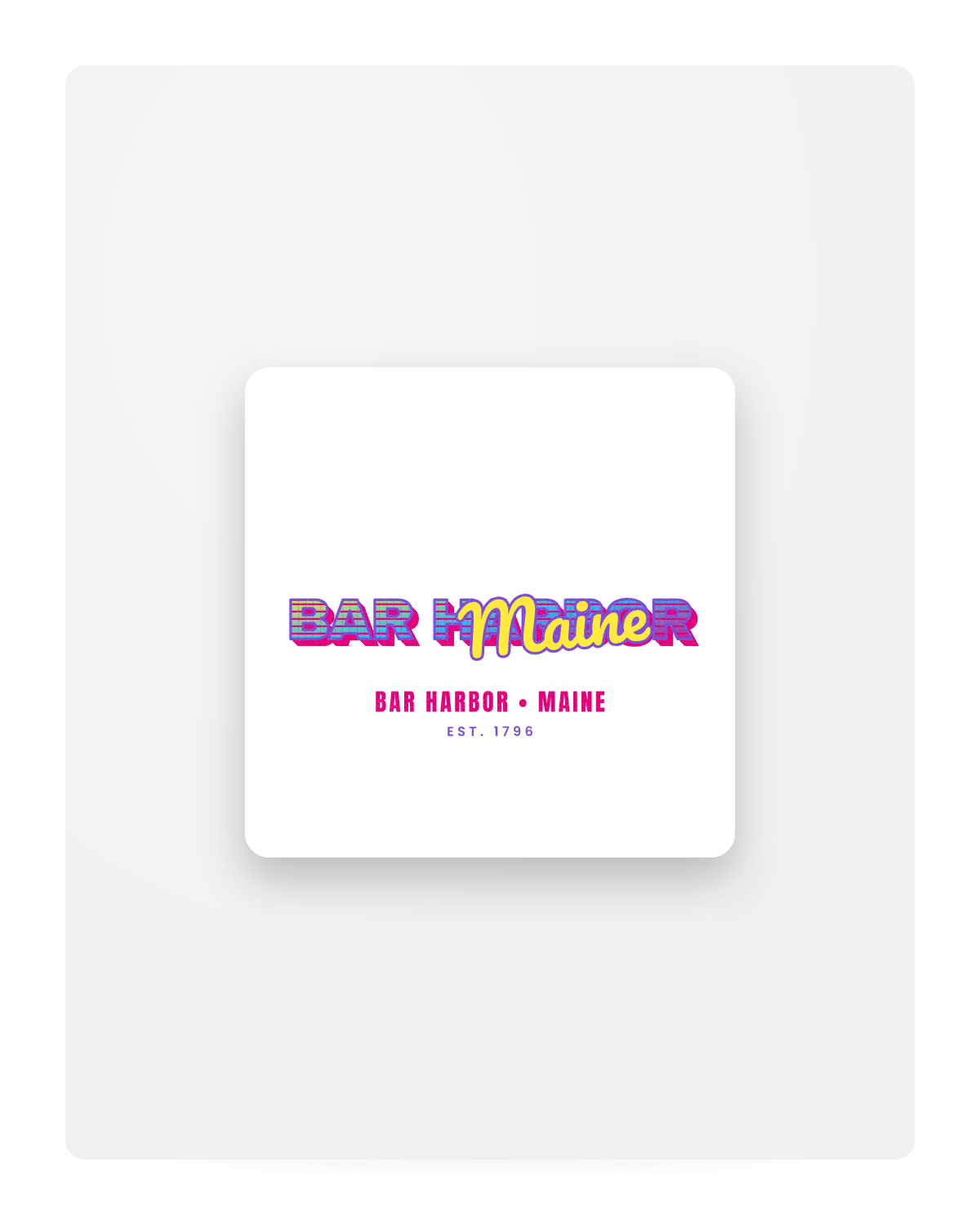 Bar Harbor Music TV Fridge Magnet in White