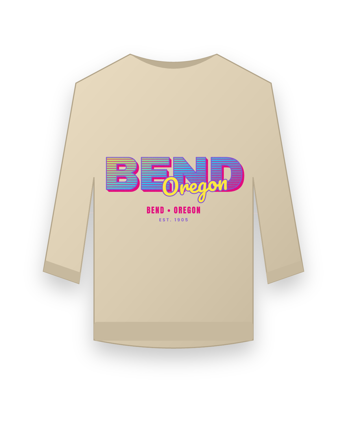 Bend Music TV Crewneck Sweatshirt in Sand
