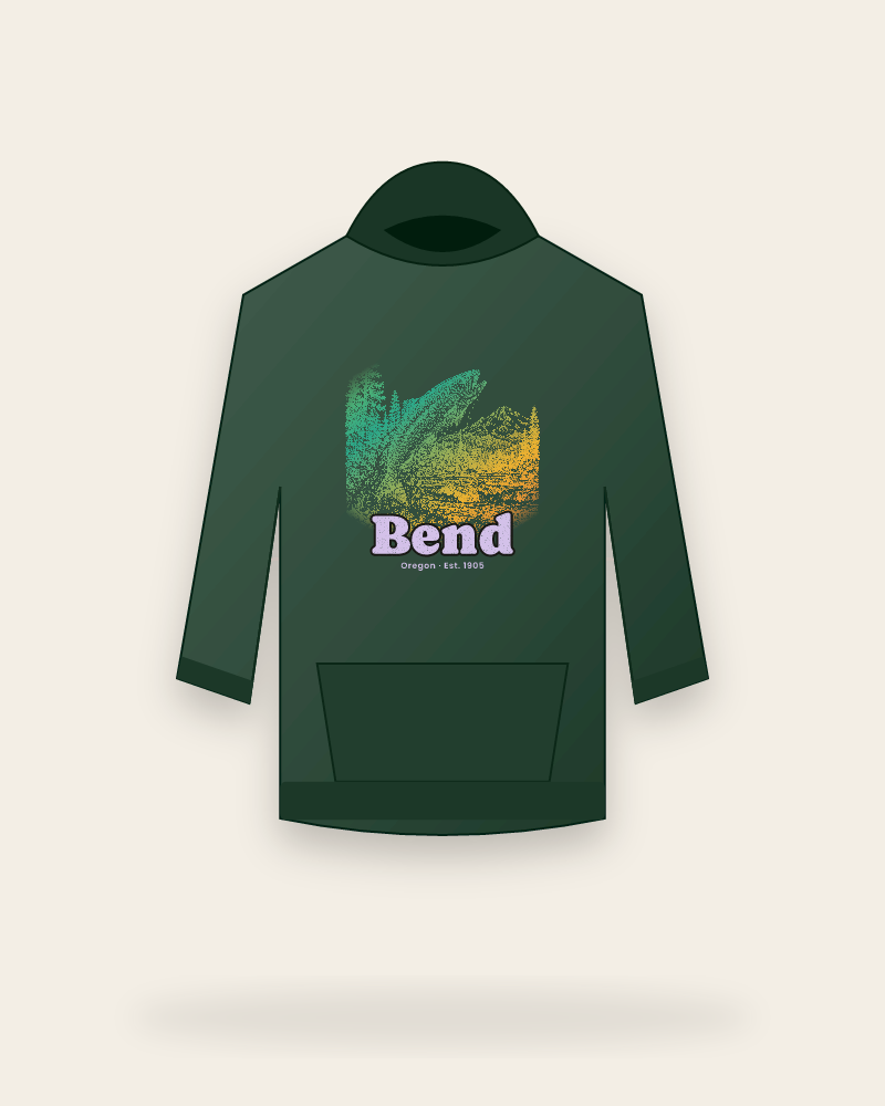 Bend Rainbow Trout Hooded Sweatshirt