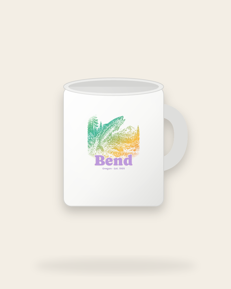 Bend Rainbow Trout Ceramic Mug 11oz