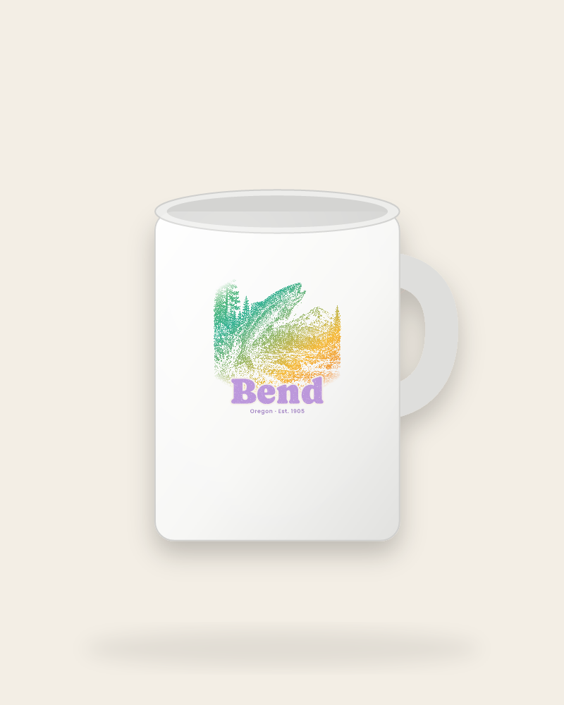 Bend Rainbow Trout Ceramic Mug 15oz
