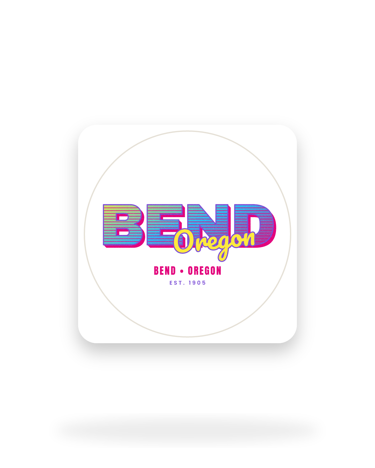 Bend Music TV Kiss-Cut Sticker in White