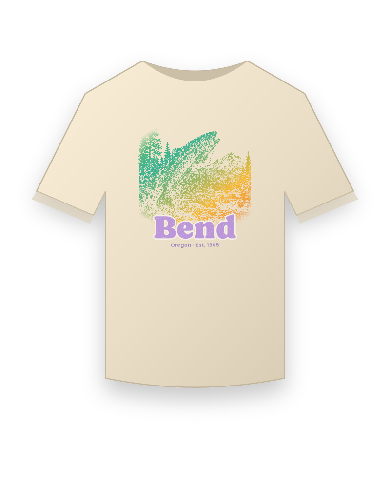 Bend Rainbow Trout Organic Cotton Tee