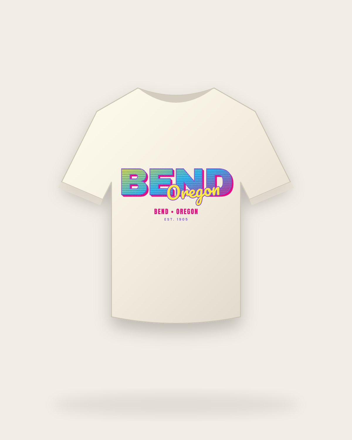 Bend Music TV Vintage Wash Tee in Ivory