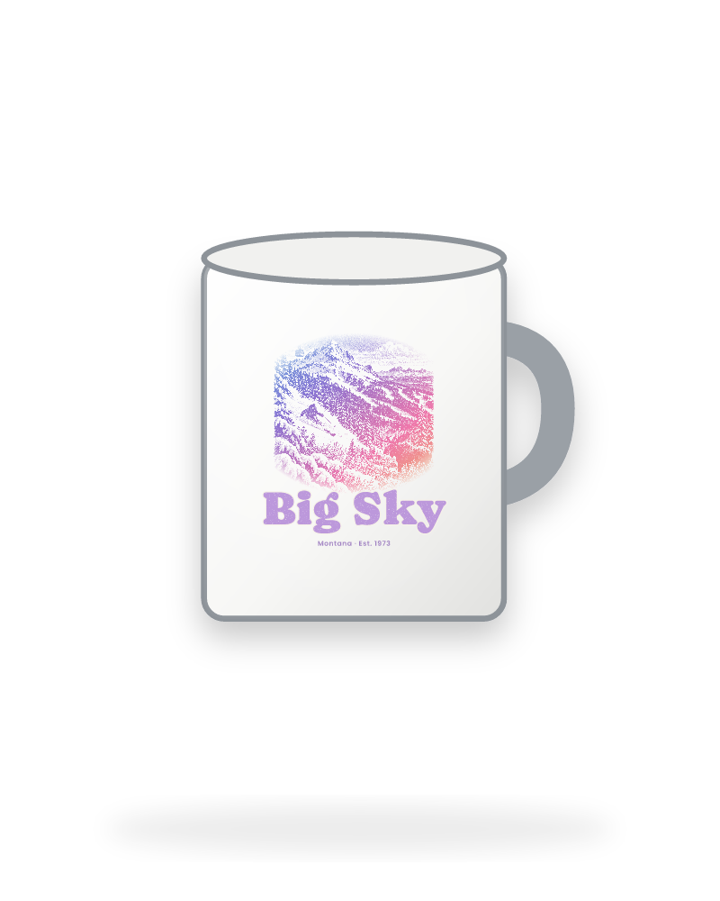 Big Sky Lone Mountain Enamel Camp Mug