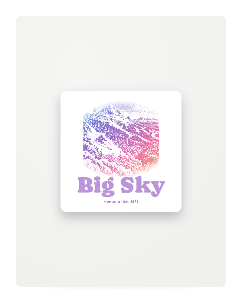 Big Sky Lone Mountain Fridge Magnet