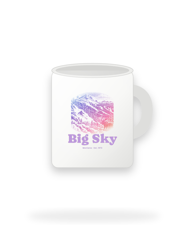 Big Sky Lone Mountain Ceramic Mug 11oz