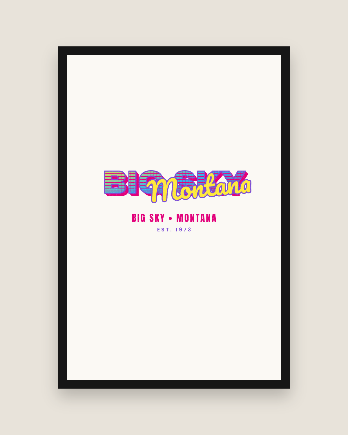 Big Sky Music TV Matte Poster in White