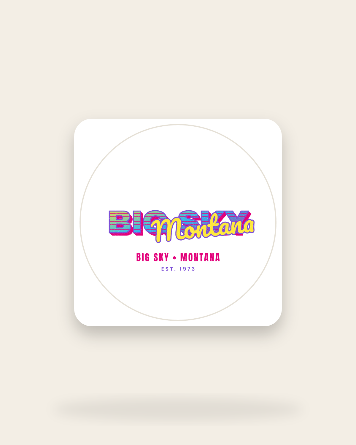 Big Sky Music TV Kiss-Cut Sticker in White