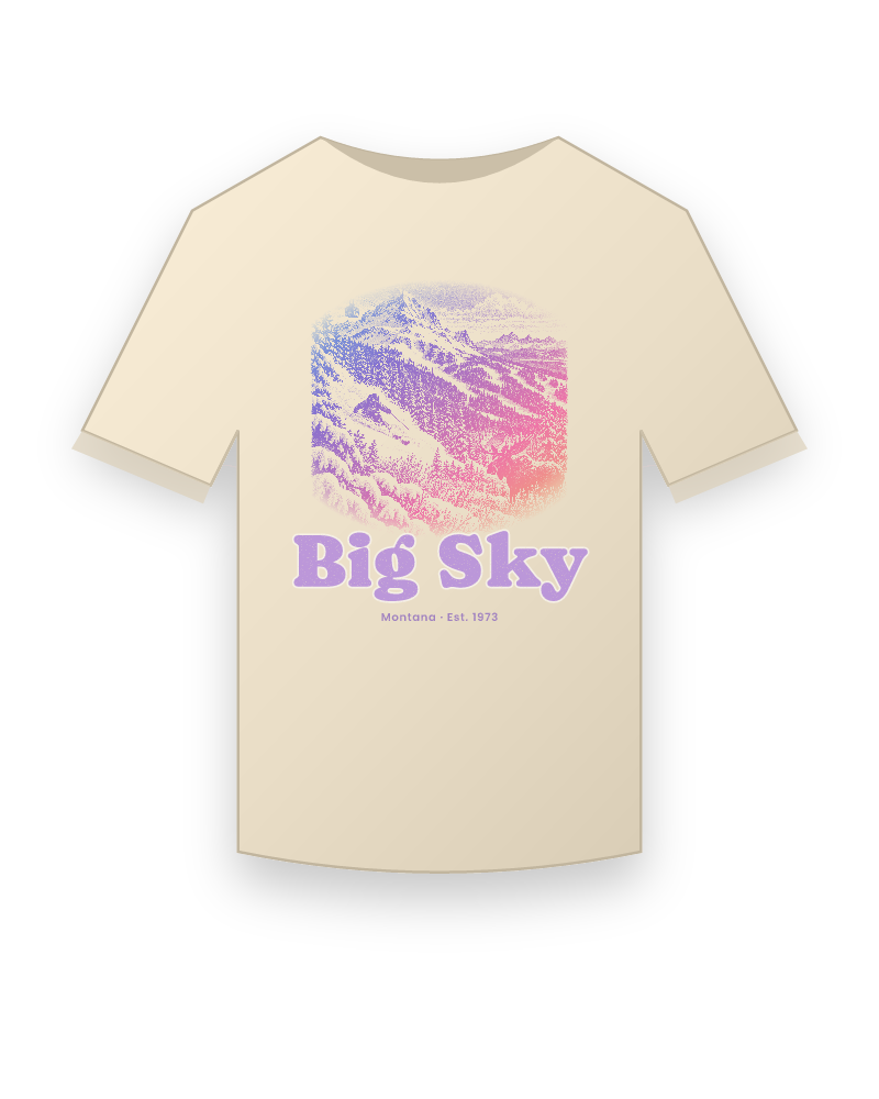 Big Sky Lone Mountain Organic Cotton Tee
