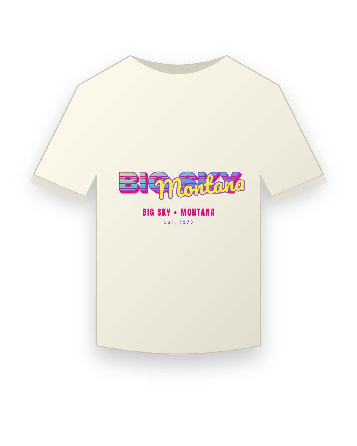 Big Sky Music TV Vintage Wash Tee in Ivory