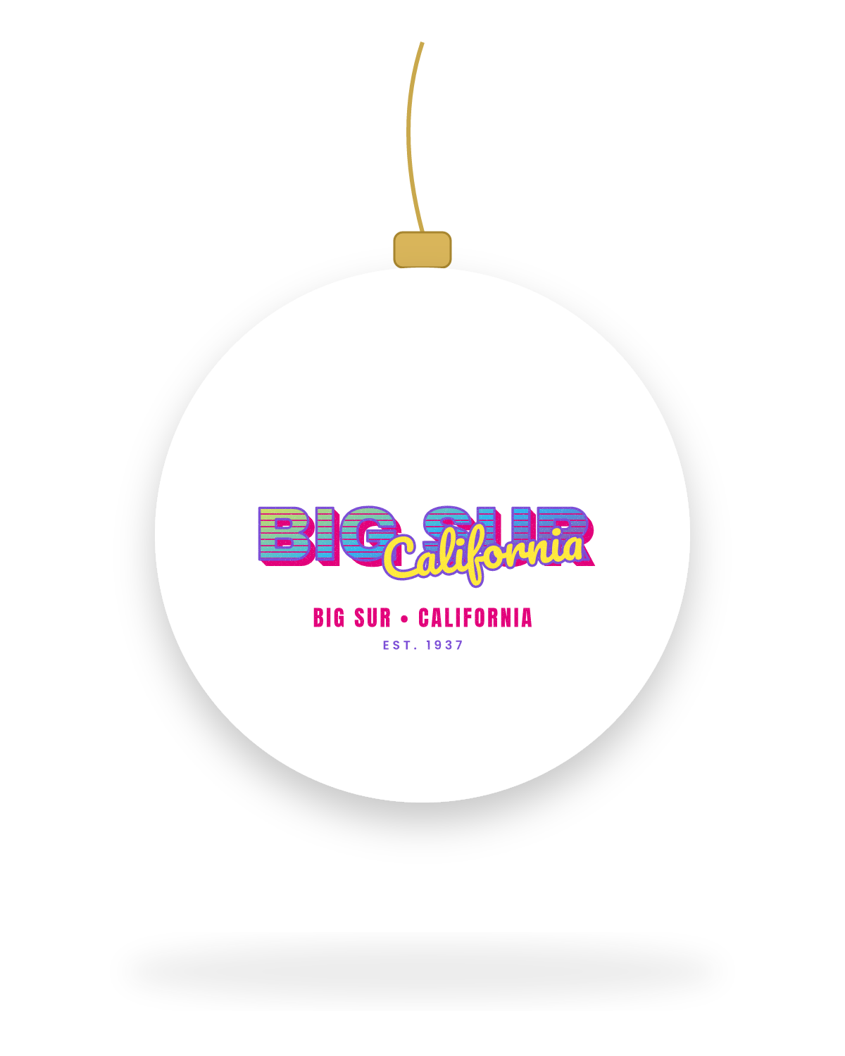 Big Sur Music TV Ceramic Ornament in White