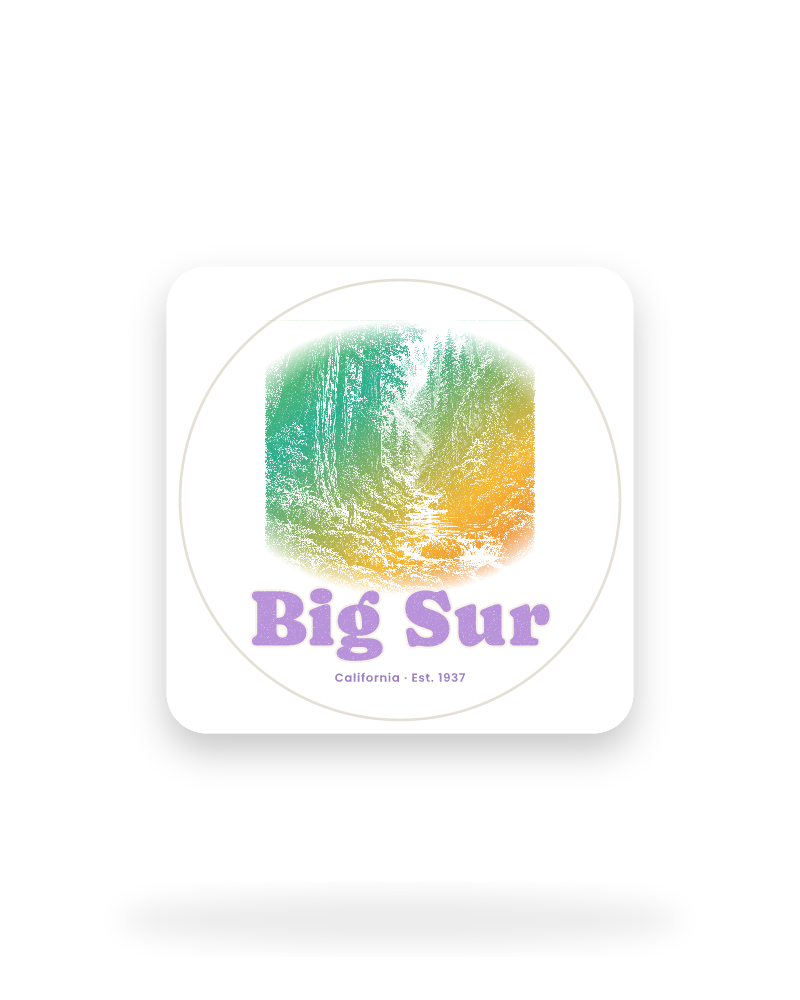 Big Sur Redwood Gorge Kiss-Cut Sticker