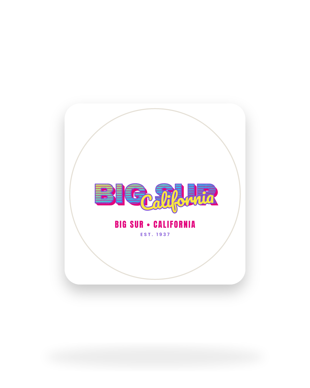 Big Sur Music TV Kiss-Cut Sticker in White