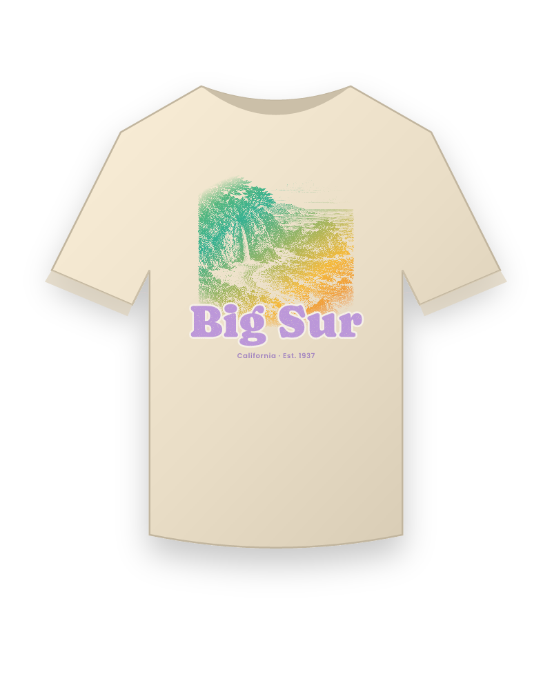 Big Sur McWay Falls Organic Cotton Tee
