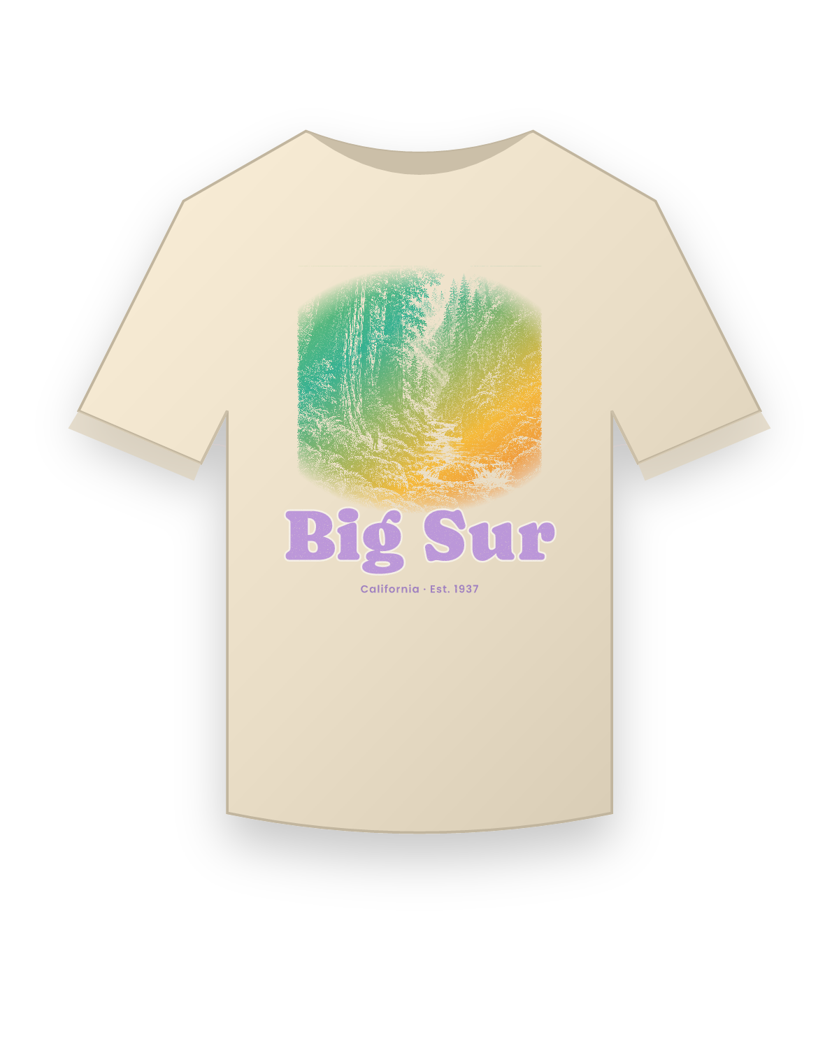 Big Sur Redwood Gorge Classic Tee in Natural