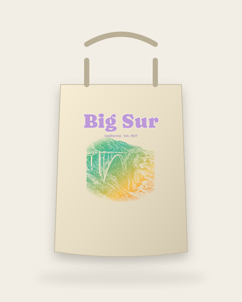 Big Sur Bixby Bridge Canvas Tote
