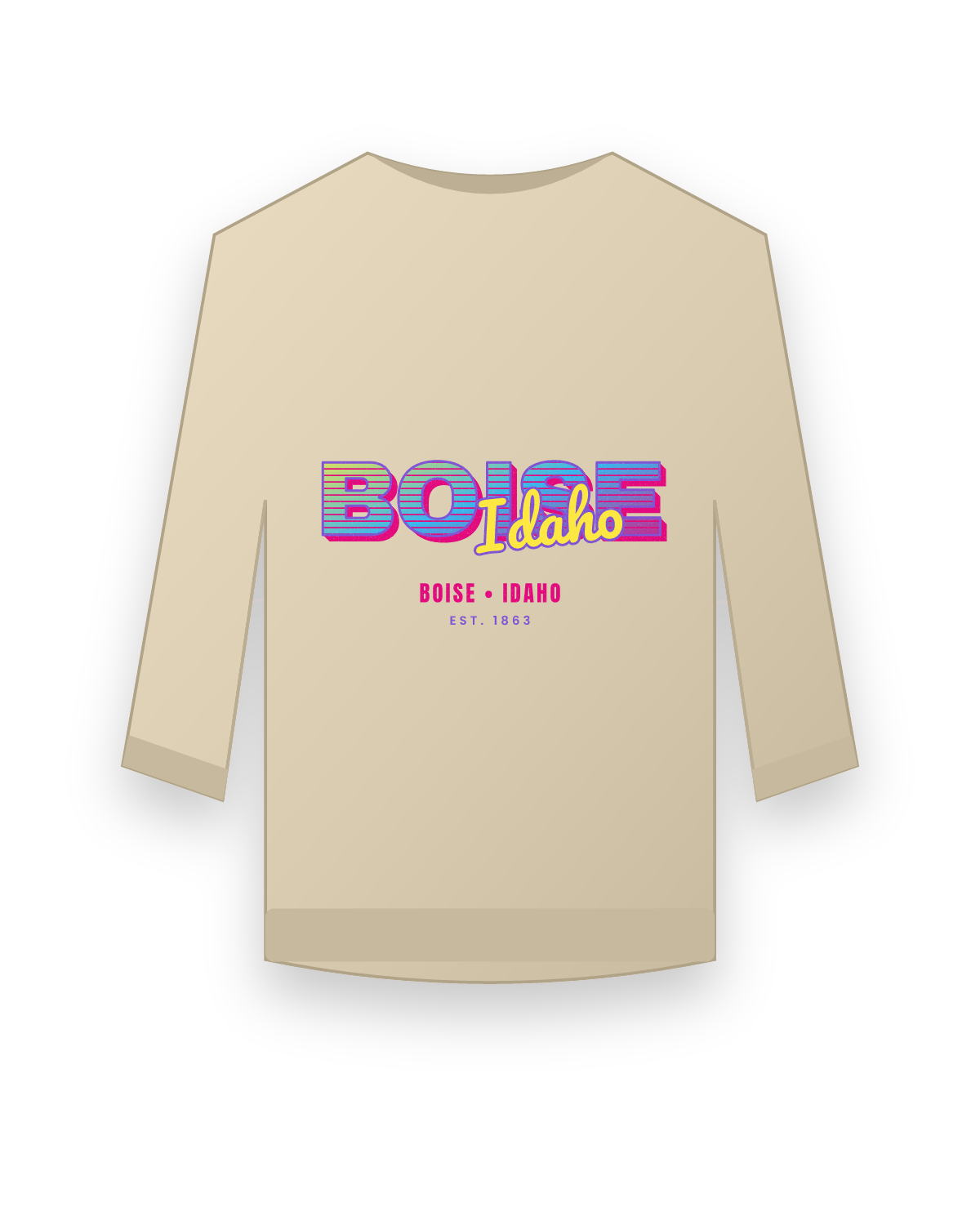 Boise Music TV Crewneck Sweatshirt in Sand