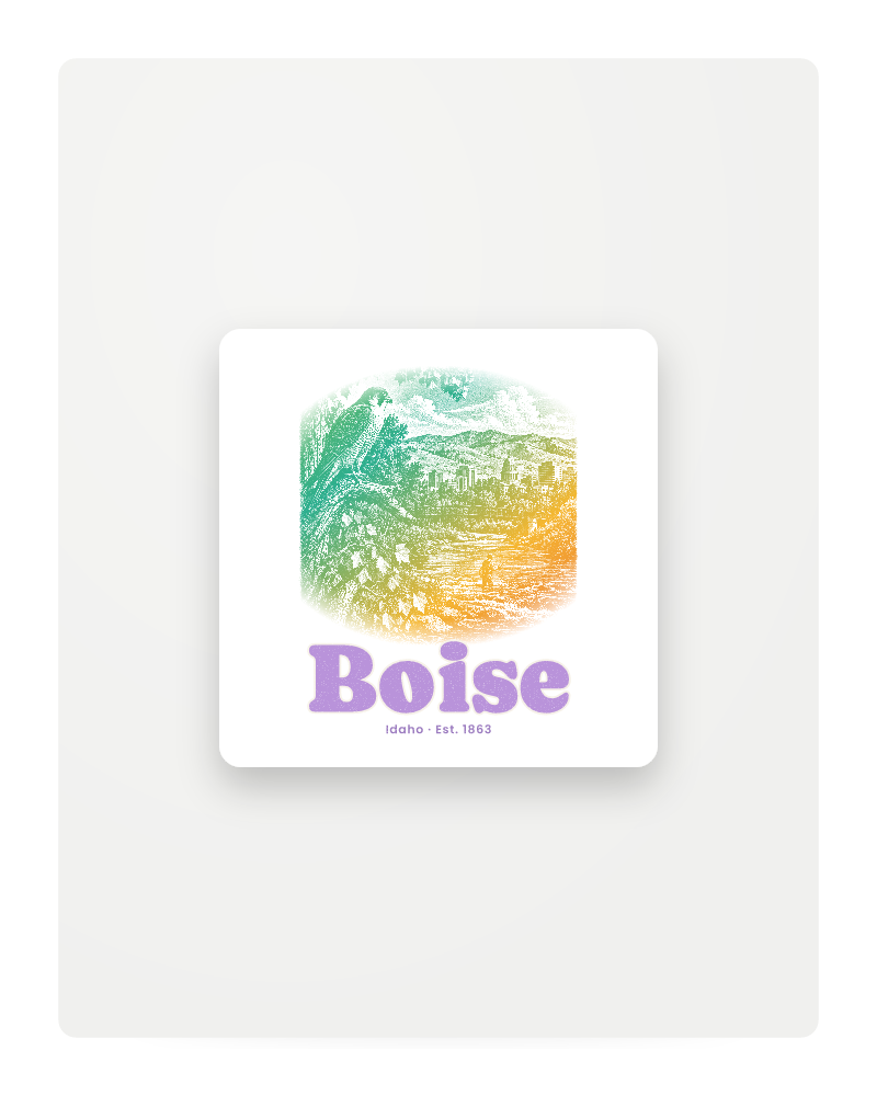 Boise River Falcon Fridge Magnet