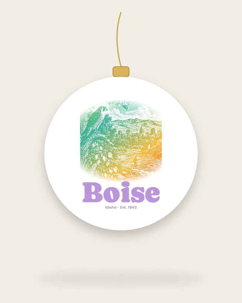 Boise River Falcon Ceramic Ornament