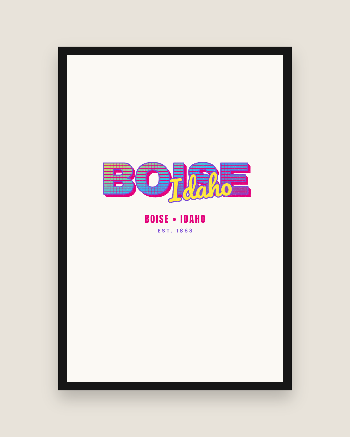 Boise Music TV Matte Poster in White
