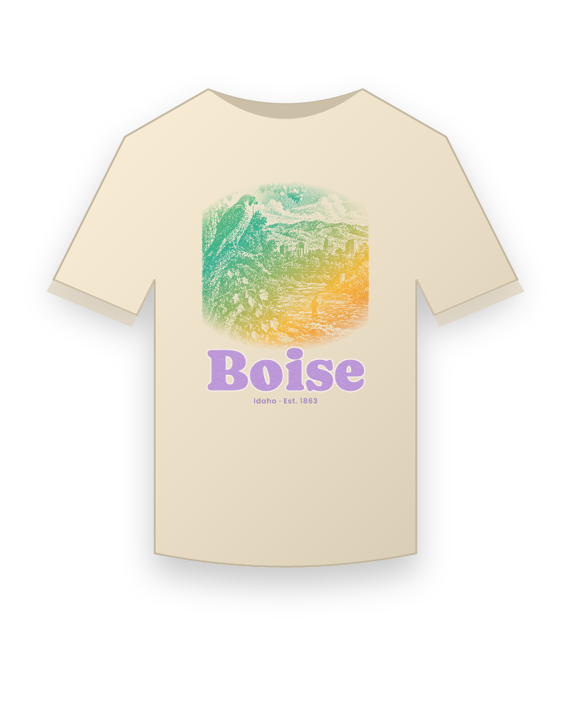 Boise River Falcon Organic Cotton Tee