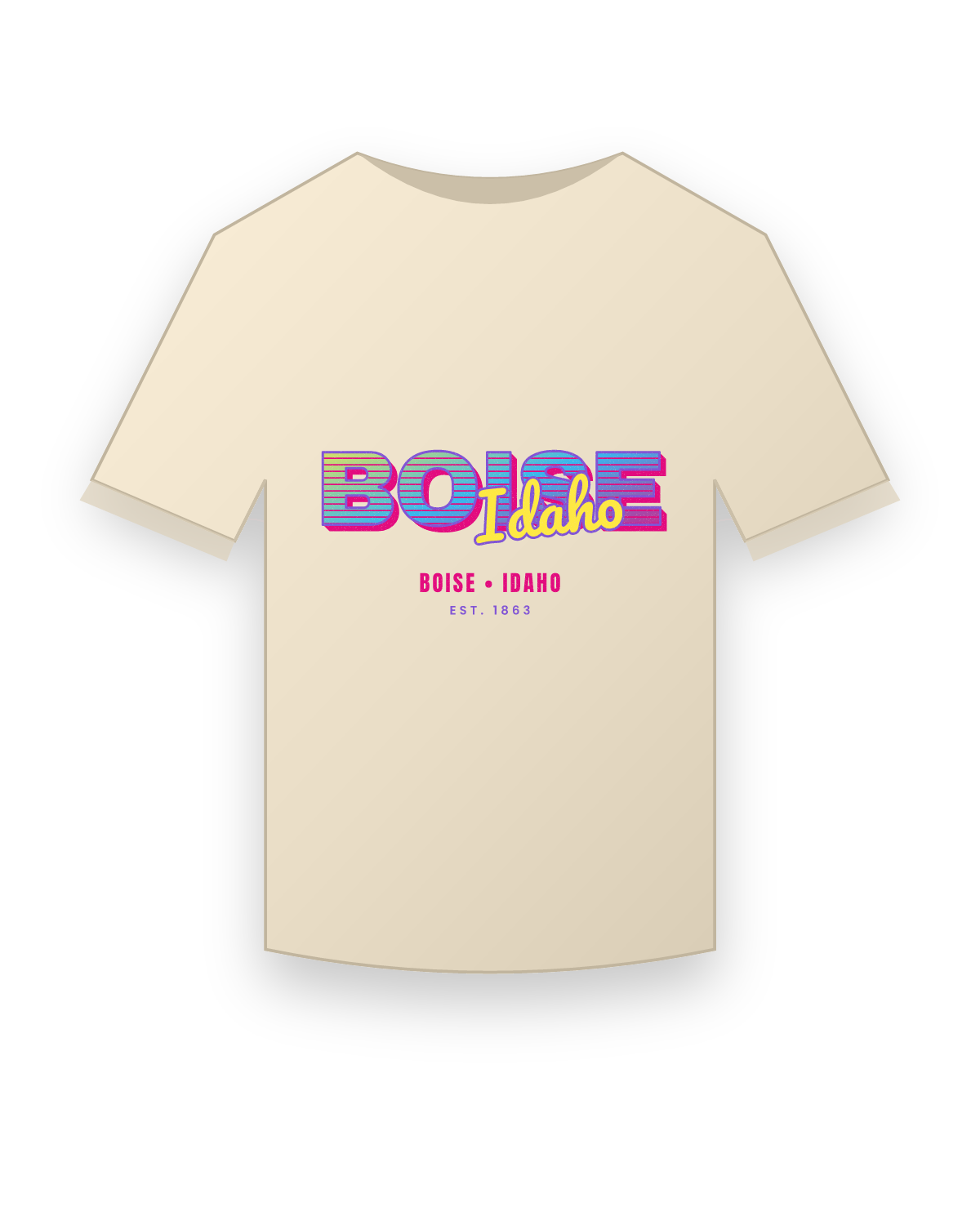 Boise Music TV Organic Cotton Tee in Natural