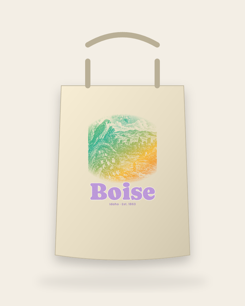 Boise River Falcon Canvas Tote