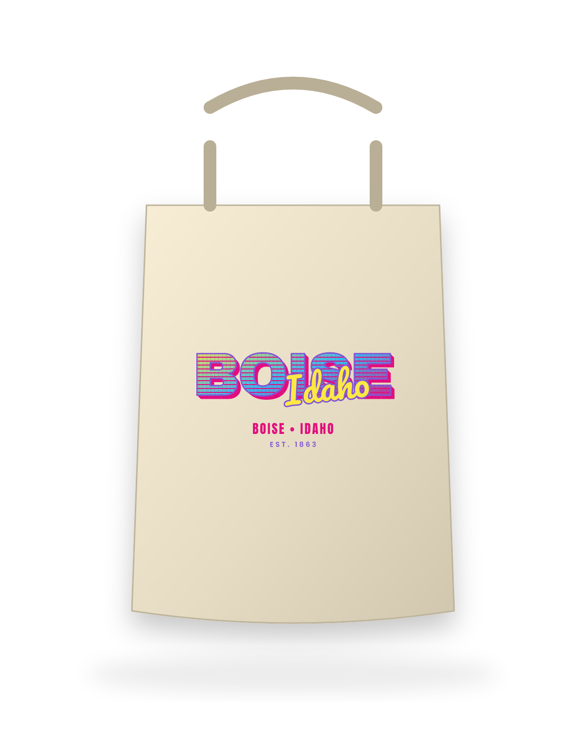 Boise Music TV Canvas Tote in Beige
