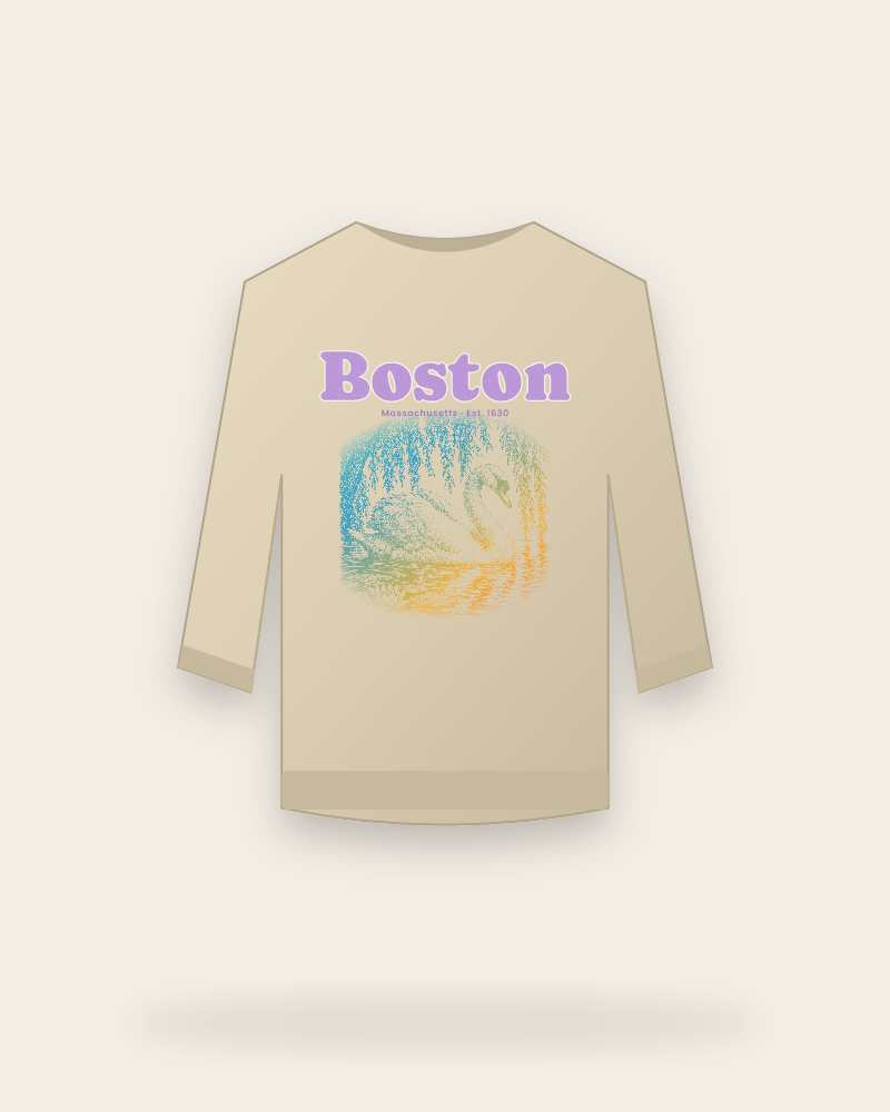 Boston Public Garden Swan Crewneck Sweatshirt