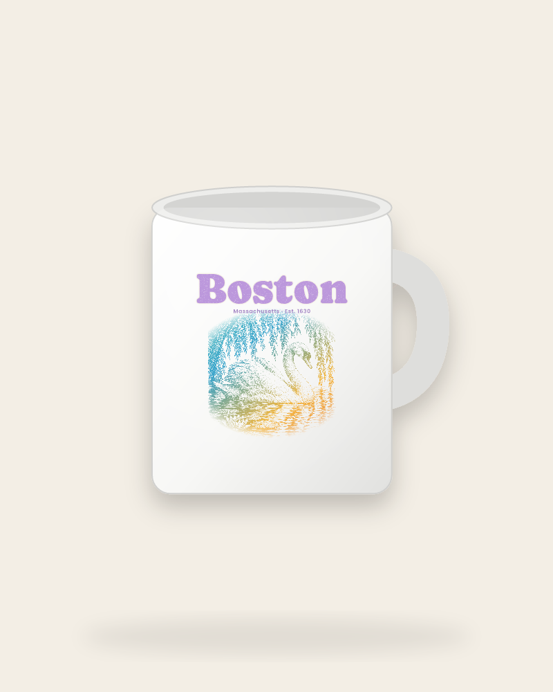 Boston Public Garden Swan Ceramic Mug 11oz