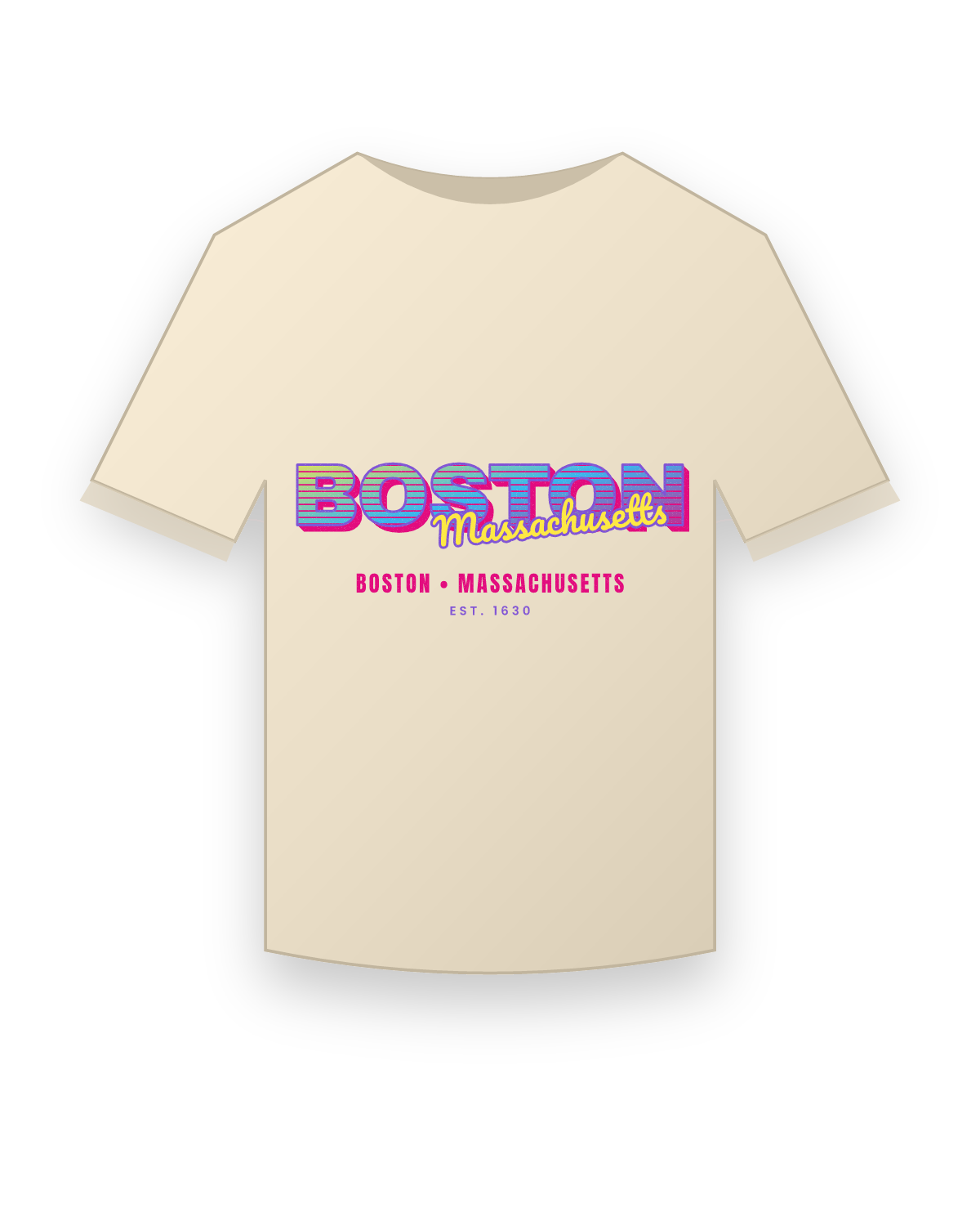 Boston Music TV Organic Cotton Tee in Natural