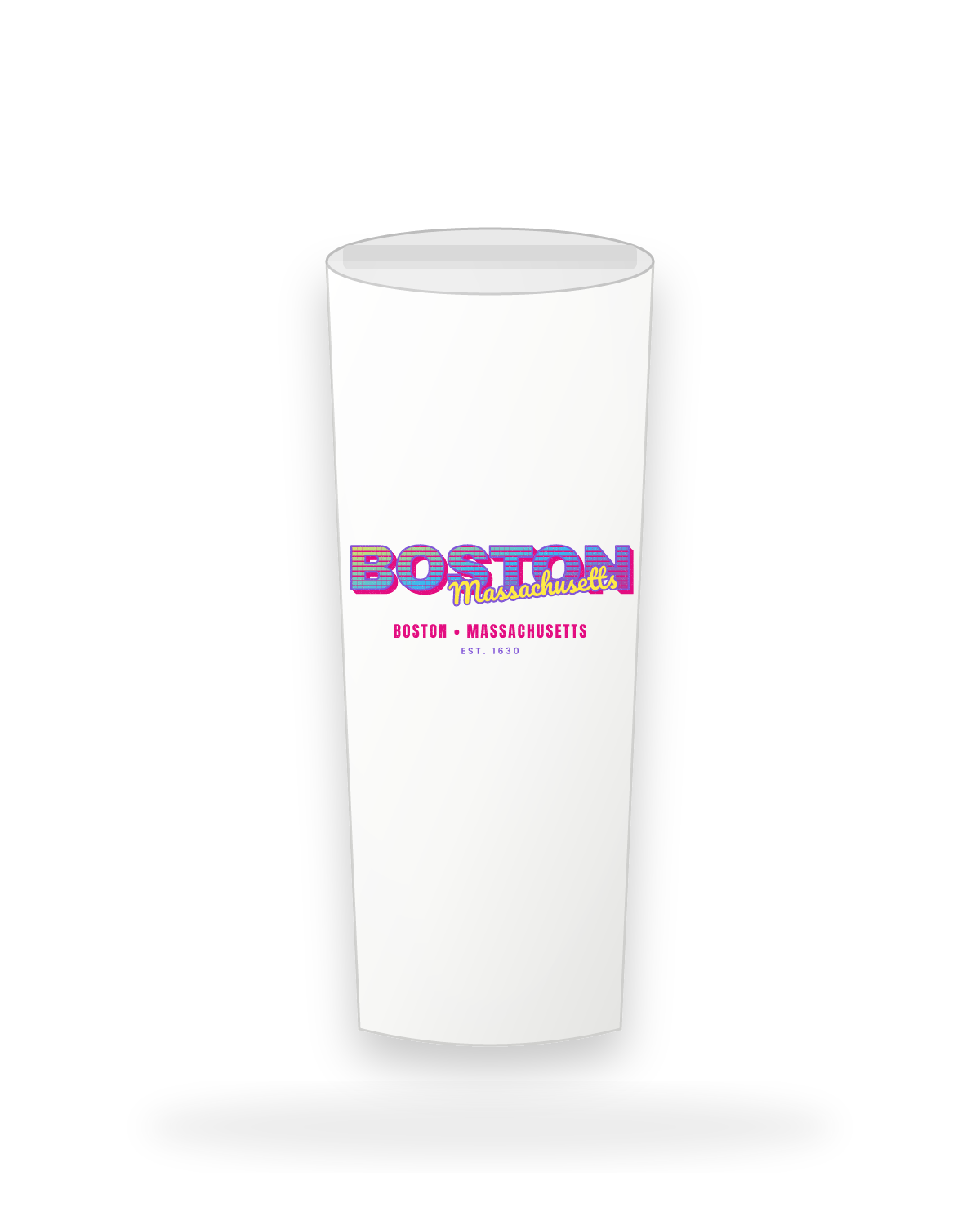 Boston Music TV Insulated Tumbler 20oz in White