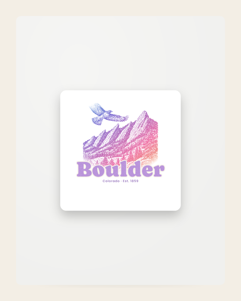 Boulder The Flatirons Fridge Magnet
