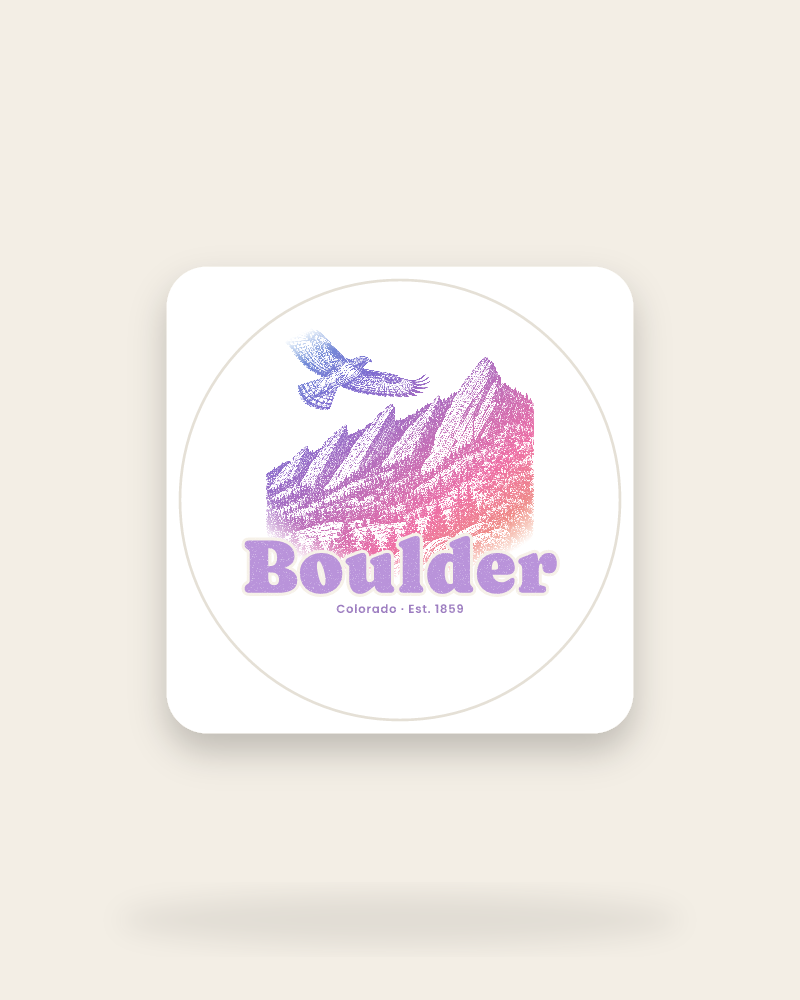 Boulder The Flatirons Kiss-Cut Sticker