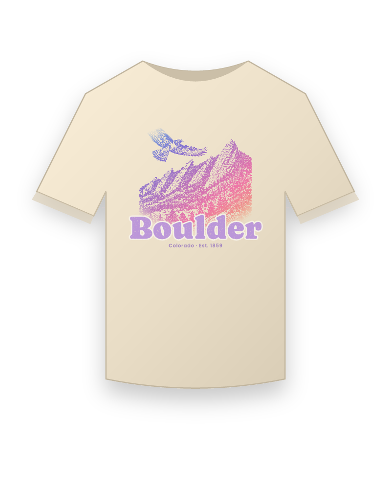 Boulder The Flatirons Organic Cotton Tee