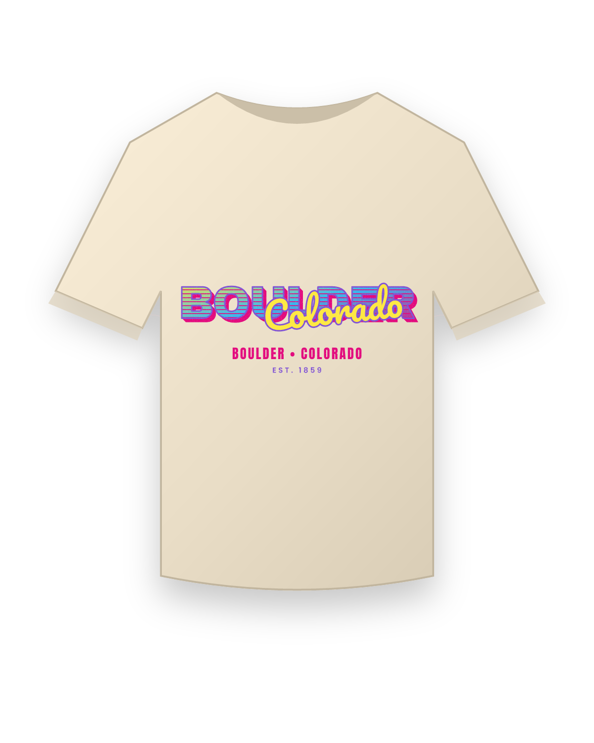 Boulder Music TV Organic Cotton Tee in Natural