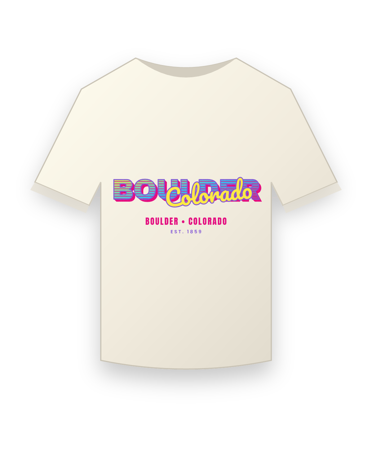 Boulder Music TV Vintage Wash Tee in Ivory
