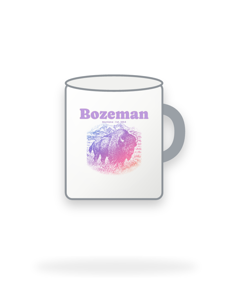 Bozeman Bison Enamel Camp Mug