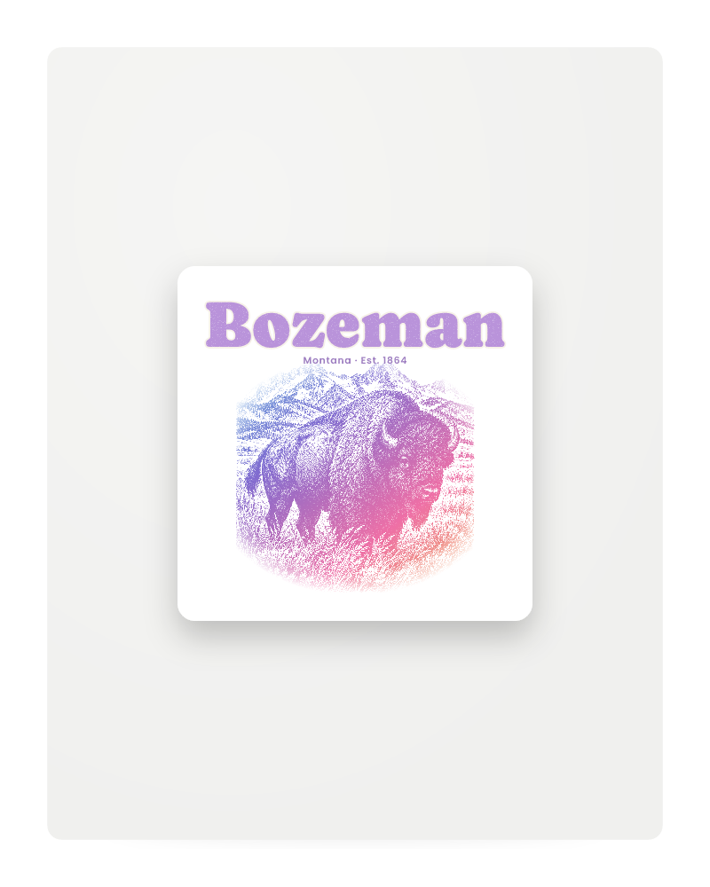 Bozeman Bison Fridge Magnet