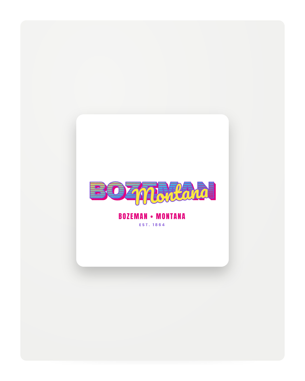 Bozeman Music TV Fridge Magnet in White