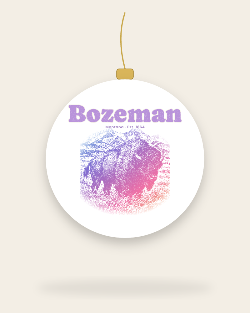 Bozeman Bison Ceramic Ornament
